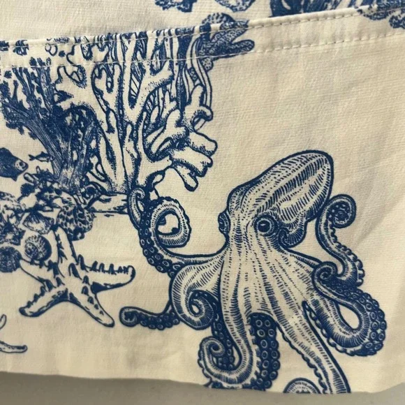 NEW Avec Les Filles Dress Size 12 Blue‎ White Nautical Mermaid Ocean Beach Midi - Picture 10 of 16